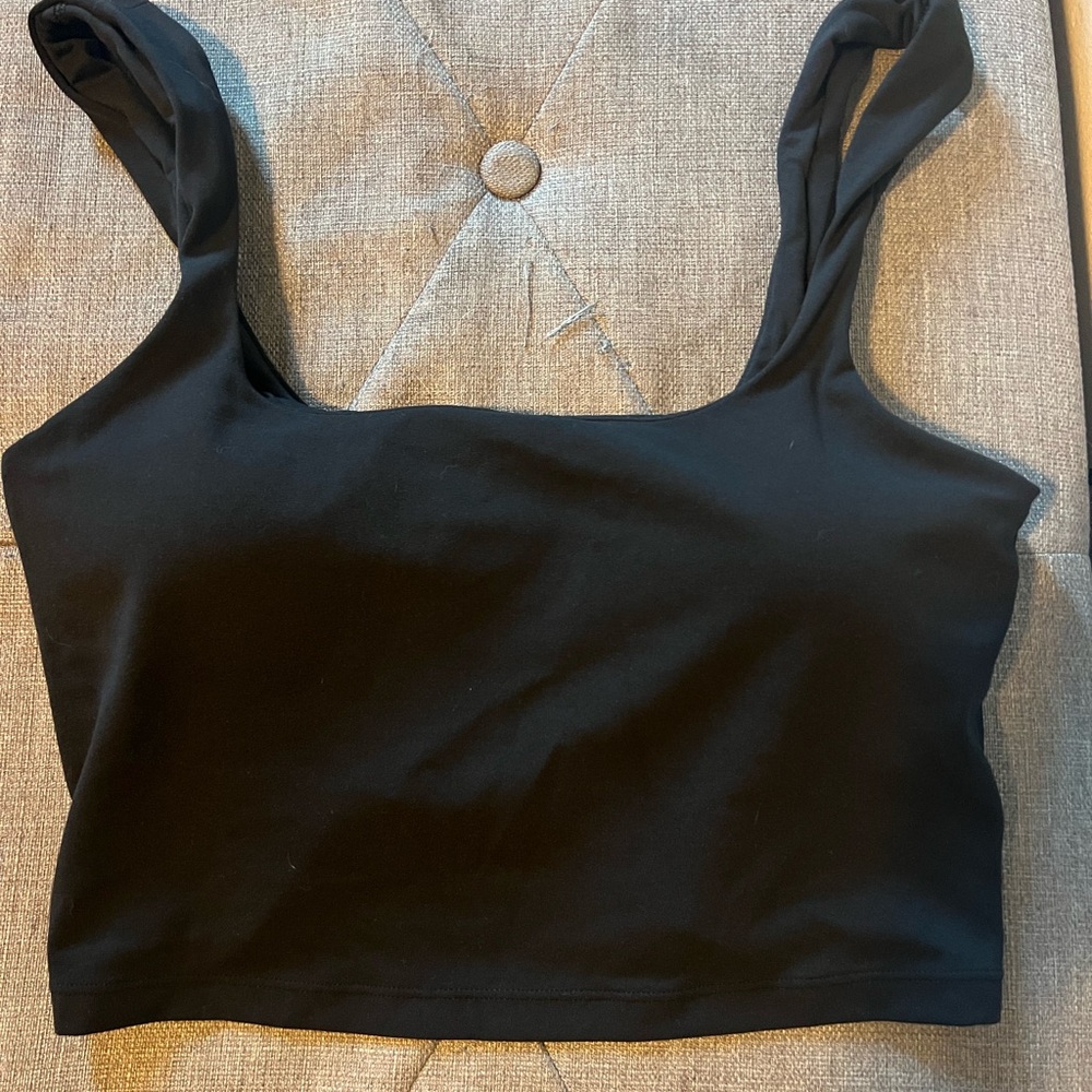 Athleta transcend square neck crop sports bra
